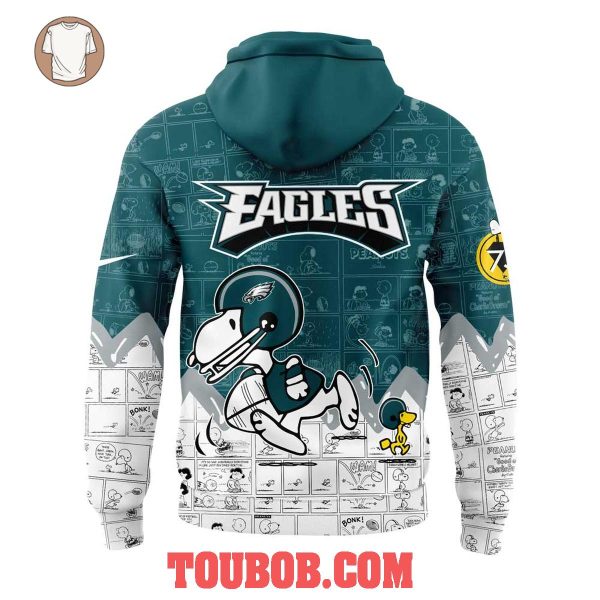 Philadelphia Eagles 75th Anniversary Snoopy Peanuts Hoodie T Shirt
