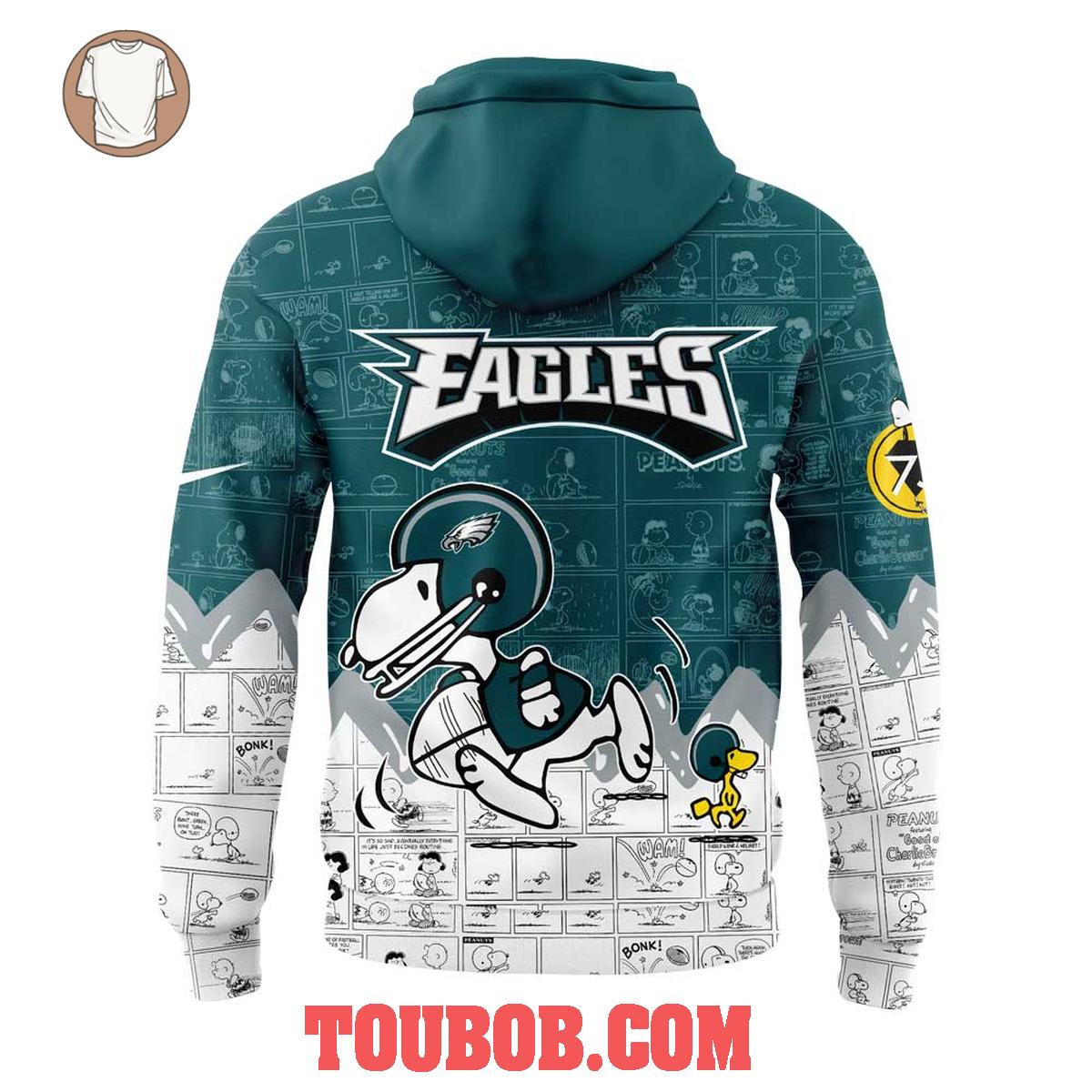 Philadelphia Eagles 75th Anniversary Snoopy Peanuts Hoodie T Shirt Philadelphia Eagles 75th Anniversary Snoopy Peanuts Hoodie T Shirt